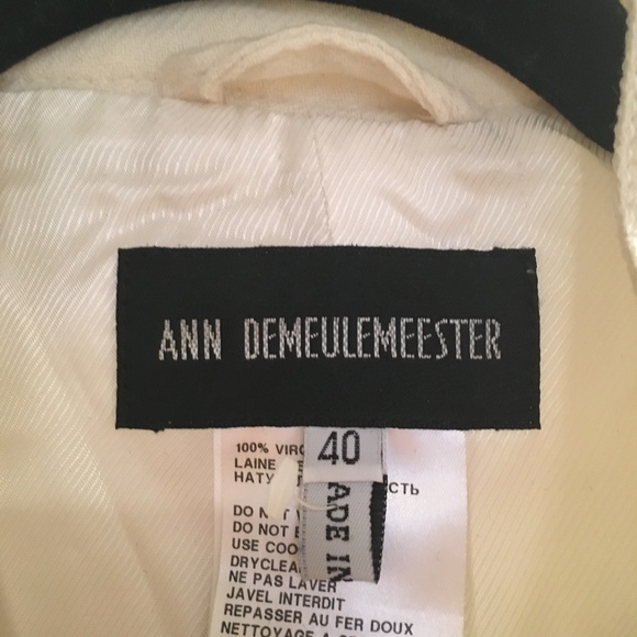 ANN DEMEULEMEESTER WOOL LIGHTWEIGHT MILITARY COAT - Picture 3 of 5